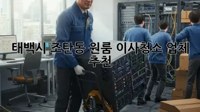 태백시 조탄동 원룸 이사청소 업체 추천